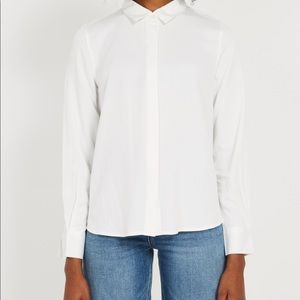 Frank & Oak Fluid Button Up Blouse - White